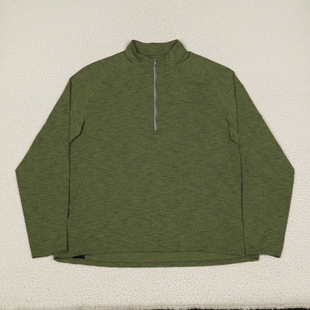 Lululemon Surge Warm 1/2 Zip Pullover Mens XXL Green Rulu Pocket Style M3CMXS
